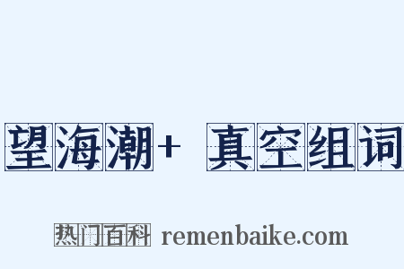 望海潮+真空组词是什么意思的图片